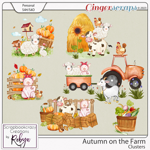 Autumn on the Farm Clusters by Scrapbookcrazy Creations