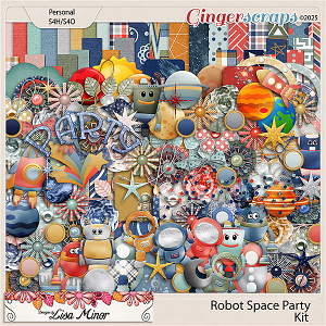 Robot Space Party from Designs by Lisa Minor