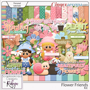 Flower Friends Kit by Scrapbookcrazy Creations