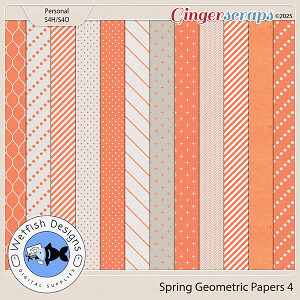 Spring Geometric Papers 4 by Wetfish Designs