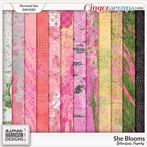She Blooms Blended Papers by Aimee Harrison