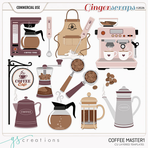 Coffee Masters1 Layered Templates (CU) by GS Creations