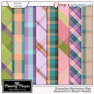 Everyday Memories-May Plaid Paper Pack by Memory Mosaic