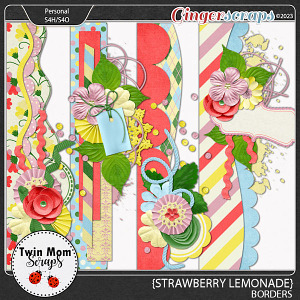 Strawberry Lemonade - BORDERS by Twin Mom Scraps 