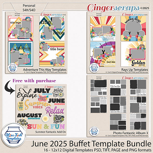 June 2025 Buffet Template Bundle by Miss Fish