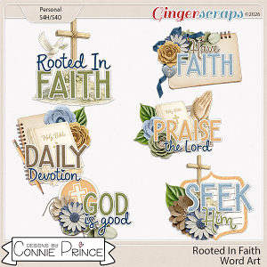 Rooted In Faith - Word Art Pack by Connie Prince