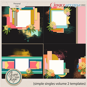 Simple Singles Volume 2 Templates by Chere Kaye Designs