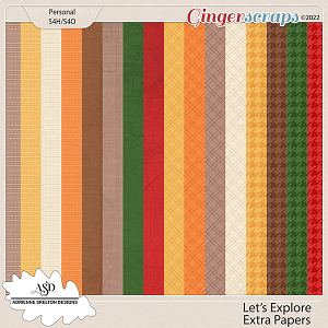 Let's Explore Extra Papers -By Adrienne Skelton Designs 