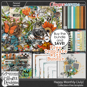 Happy Monthly-{July} Collection+Free Template
