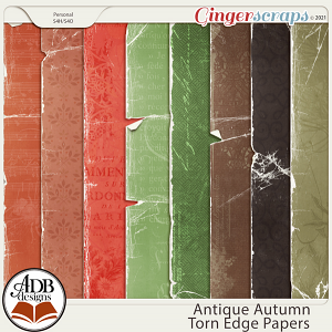 Antique Autumn Worn Papers