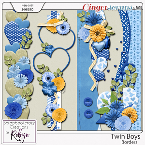 Twin Boys Borders by Scrapbookcrazy Creations