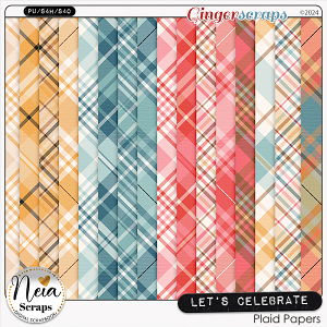 Let's Celebrate - Plaid Papers - by Neia Scraps