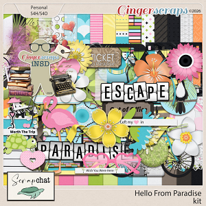 Hello from Paradise Kit by ScrapChat Designs
