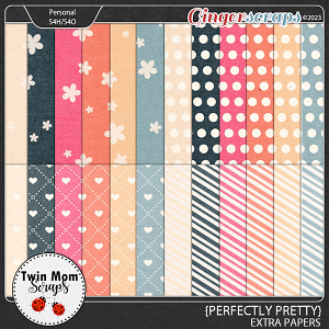 Perfectly Pretty - EXTRA PAPERS by Twin Mom Scraps