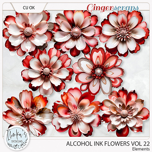 CU Alcohol Ink Flowers Vol 22 by Ilonka's Designs 