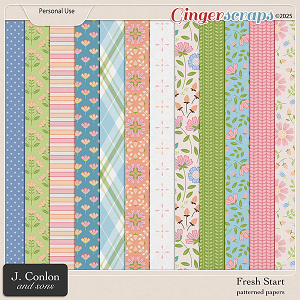 Fresh Start Patterned Papers by J. Conlon and Sons