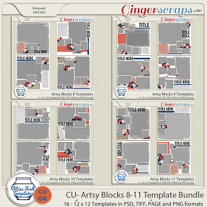 CU - Artsy Blocks 8-11 Template Bundle by Miss Fish