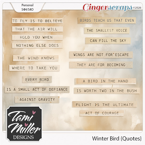 Winter Bird Quotes by Tami Miller Designs