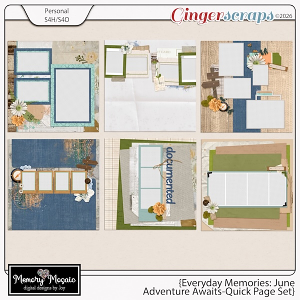 Everyday Memories: June-Adventure Awaits Quick Pages by Memory Mosaic