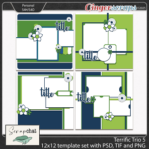 Terrific Trio Five Template Set by ScrapChat Designs