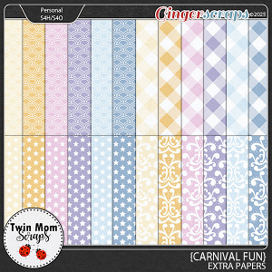 Carnival Fun - EXTRA PAPERS by Twin Mom Scraps