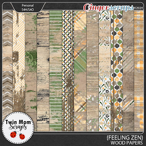 Feeling Zen - WOOD PAPERS by Twin Mom Scraps