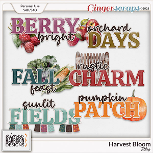 Harvest Bloom Titles by Aimee Harrison