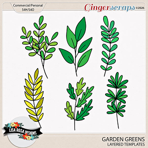 Garden Greens CU/PU Layered Templates