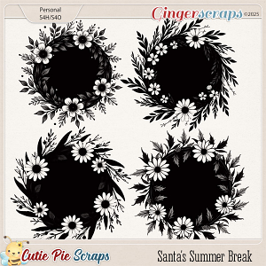 Santa's Summer Break Photo Masks