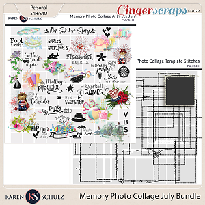Memory Photo Collage Bundle July by Karen Schulz   
