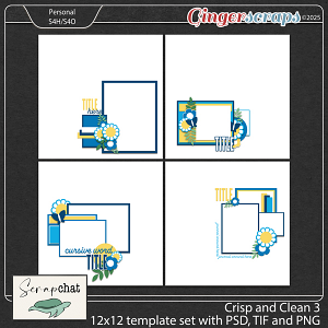 Clean and Crisp 3 Template Set by ScrapChat Designs