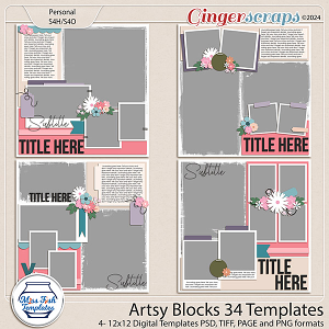 Artsy Blocks 34 Templates by Miss Fish