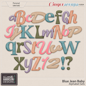 Blue Jean Baby Alphabet Sets by Aimee Harrison