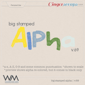 Big Stamped Alpha | V.69