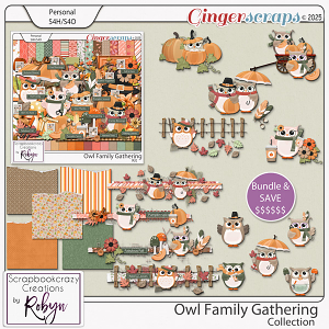 Owl Family Gathering Collection by Scrapbookcrazy Creations