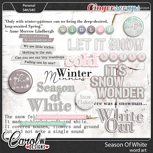 Season Of White-Word art