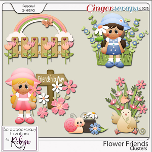 Flower Friends Clusters by Scrapbookcrazy Creations