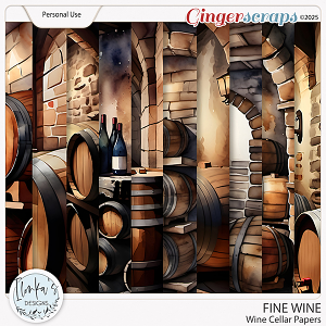 Fine Wine Wine Cellar Papers by Ilonka's Designs