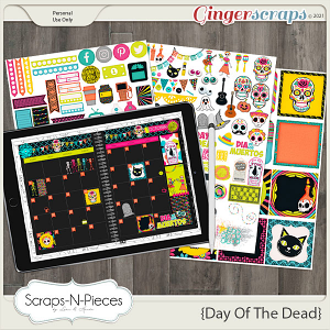 Day Of The Dead Planner Pieces by Scraps N Pieces 