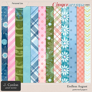 Endless August Patterned Papers by J. Conlon and Sons