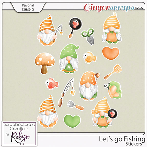Let's Go Fishing Stickers by Scrapbookcrazy Creations