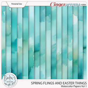 Spring Flings And Easter Things Watercolor Papers Vol 1 by Ilonka's Designs