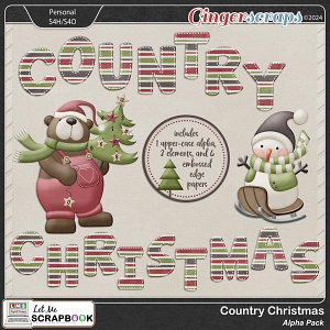 Country Christmas Alpha Pack by Let Me Scrapbook