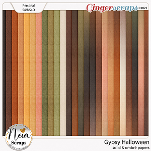 Gypsy Halloween - Solid & Ombré Papers - by Neia Scraps