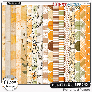 Beautiful Spring - Patterned Papers - by Neia Scraps