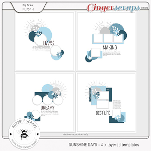 Buzzbee Scraps: Sunshine Days Templates