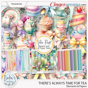 There's Always Time For Tea Elements & Papers by Ilonka's Designs