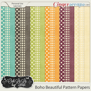 Boho Beautiful Pattern Papers 