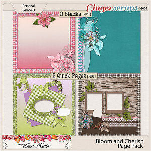 Bloom and Cherish Page Pack from Designs by Lisa Minor