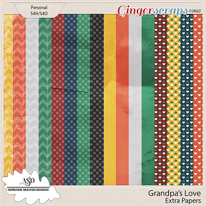 Grandpas Love Extra Papers - by Adrienne Skelton Designs 